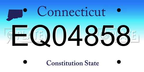 EQ04858 Connecticut License Plate