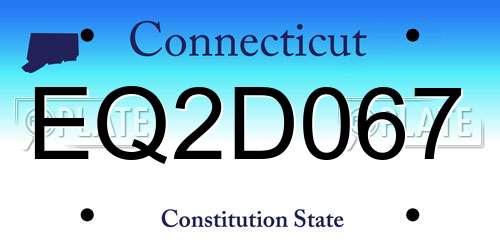EQ2D067 Connecticut License Plate