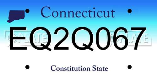 EQ2Q067 Connecticut License Plate