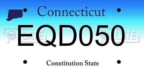 EQD050 Connecticut License Plate
