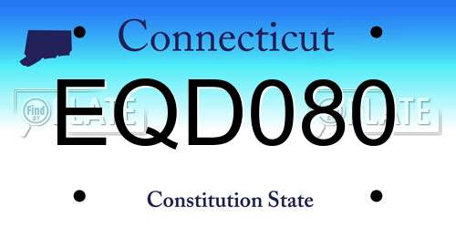 EQD080 Connecticut License Plate