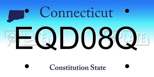 EQD08Q Connecticut License Plate
