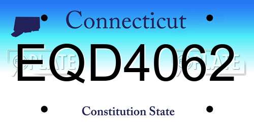EQD4062 Connecticut License Plate