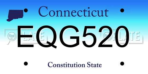 EQG520 Connecticut License Plate