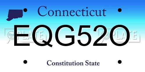 EQG52O Connecticut License Plate