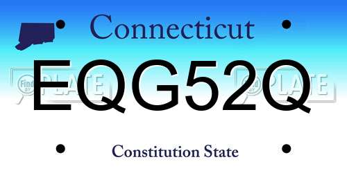 EQG52Q Connecticut License Plate