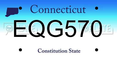 EQG570 Connecticut License Plate