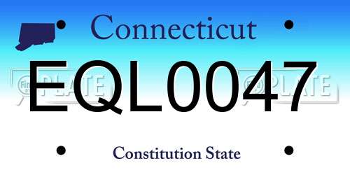 EQL0047 Connecticut License Plate