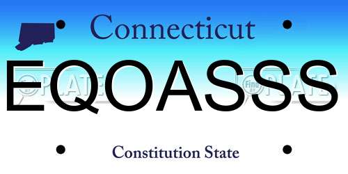 EQOASSS Connecticut License Plate