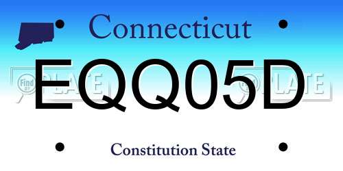 EQQ05D Connecticut License Plate