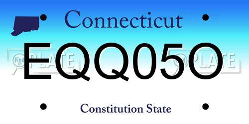 EQQ05O Connecticut License Plate