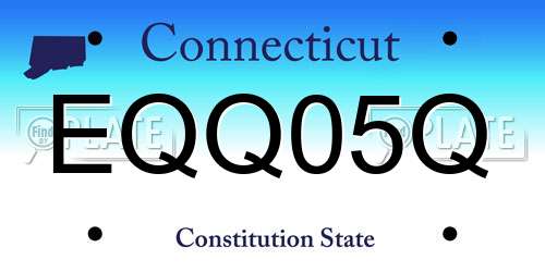 EQQ05Q Connecticut License Plate