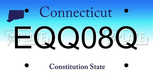 EQQ08Q Connecticut License Plate
