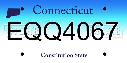 EQQ4067 Connecticut License Plate