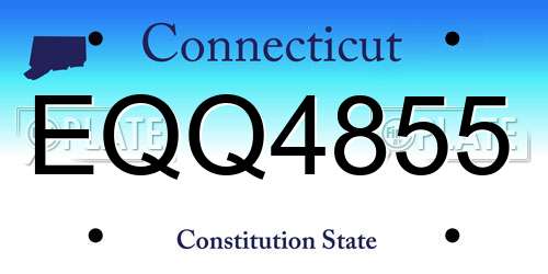 EQQ4855 Connecticut License Plate