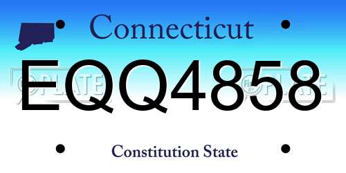 EQQ4858 Connecticut License Plate