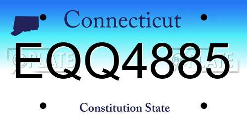 EQQ4885 Connecticut License Plate