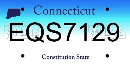 EQS7129 Connecticut License Plate