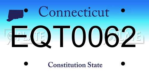 EQT0062 Connecticut License Plate