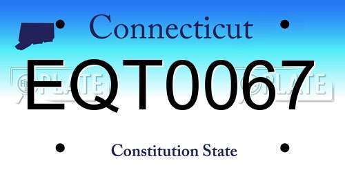 EQT0067 Connecticut License Plate