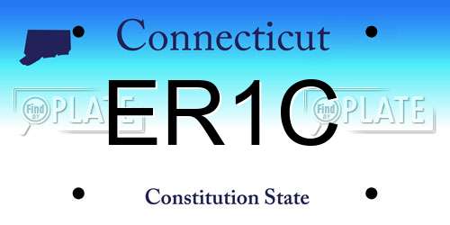 ER1C Connecticut License Plate