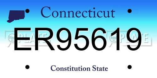 ER95619 Connecticut License Plate