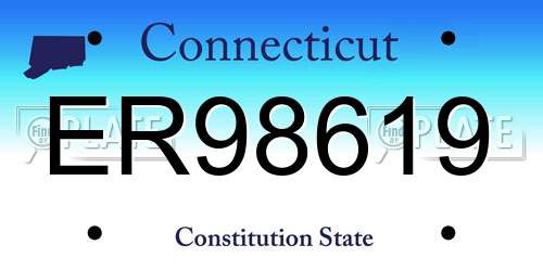 ER98619 Connecticut License Plate