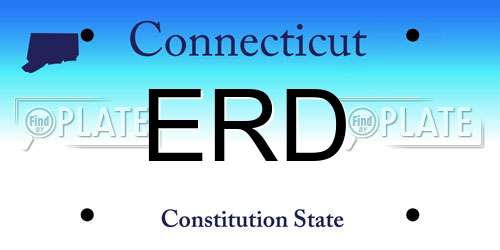 ERD Connecticut License Plate