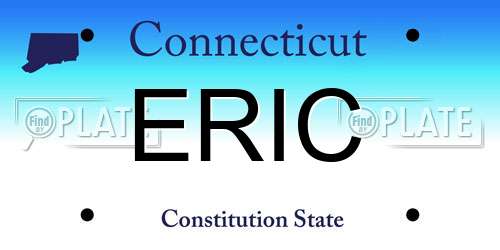 ERIC Connecticut License Plate