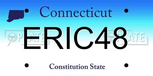ERIC48 Connecticut License Plate