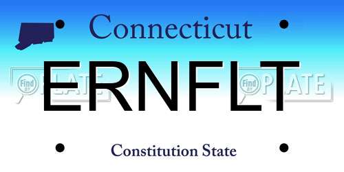 ERNFLT Connecticut License Plate
