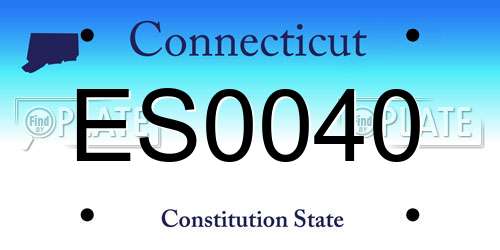 ES0040 Connecticut License Plate