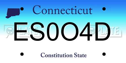 ES0O4D Connecticut License Plate
