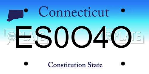 ES0O4O Connecticut License Plate