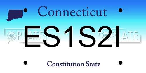 ES1S2I Connecticut License Plate