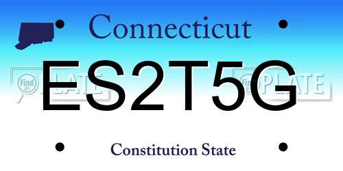 ES2T5G Connecticut License Plate