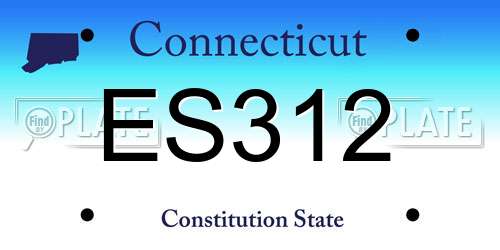 ES312 Connecticut License Plate