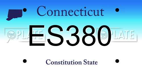 ES380 Connecticut License Plate
