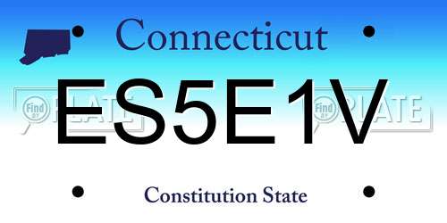 ES5E1V Connecticut License Plate