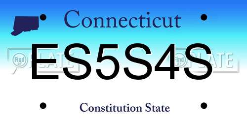 ES5S4S Connecticut License Plate