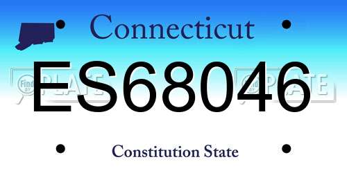 ES68046 Connecticut License Plate