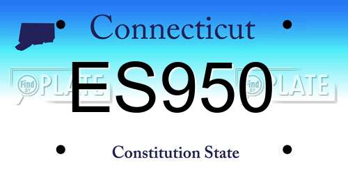 ES950 Connecticut License Plate