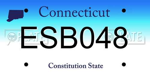 ESB048 Connecticut License Plate
