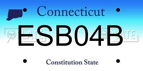 ESB04B Connecticut License Plate