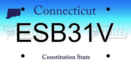 ESB31V Connecticut License Plate