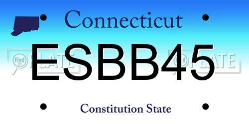 ESBB45 Connecticut License Plate