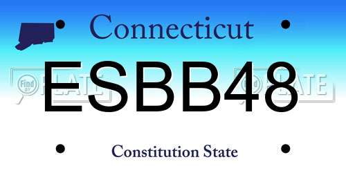 ESBB48 Connecticut License Plate