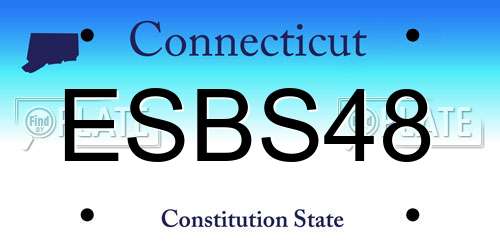 ESBS48 Connecticut License Plate