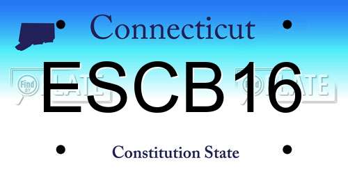 ESCB16 Connecticut License Plate