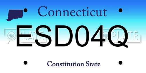 ESD04Q Connecticut License Plate